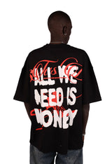Black money tee